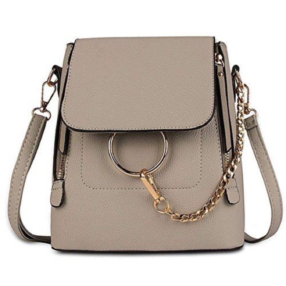 Designer luxe ring backpack crossbody bag